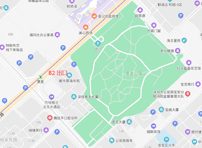 深圳灵芝公园地图位置